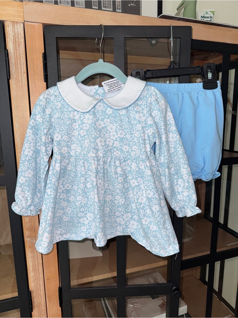 Jellybean floral set long sleeve top dress peterpan collar shorts ruffle toddler